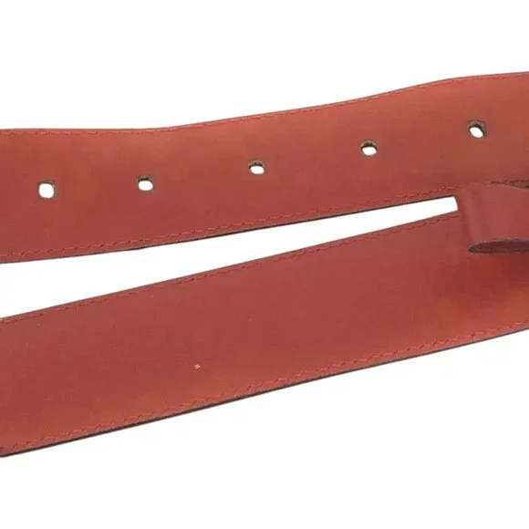 632146BS (S1) Celine Belt Macadam Red Leather - Picture 7 of 9